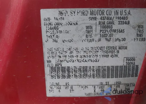 2002 Ford Escape Xlt z USA, uszkodzony, nr VIN 1FMYU031X2KA95567